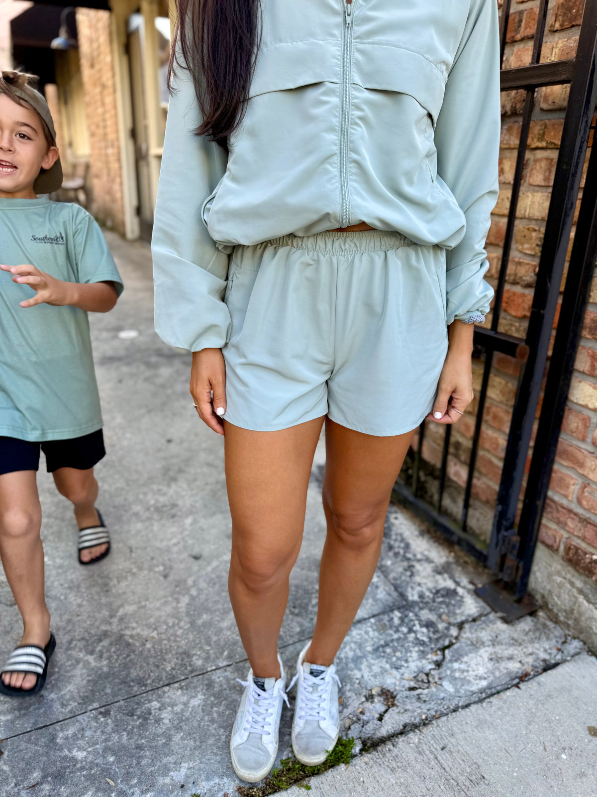 Johnson Running Shorts- Earthy Mint