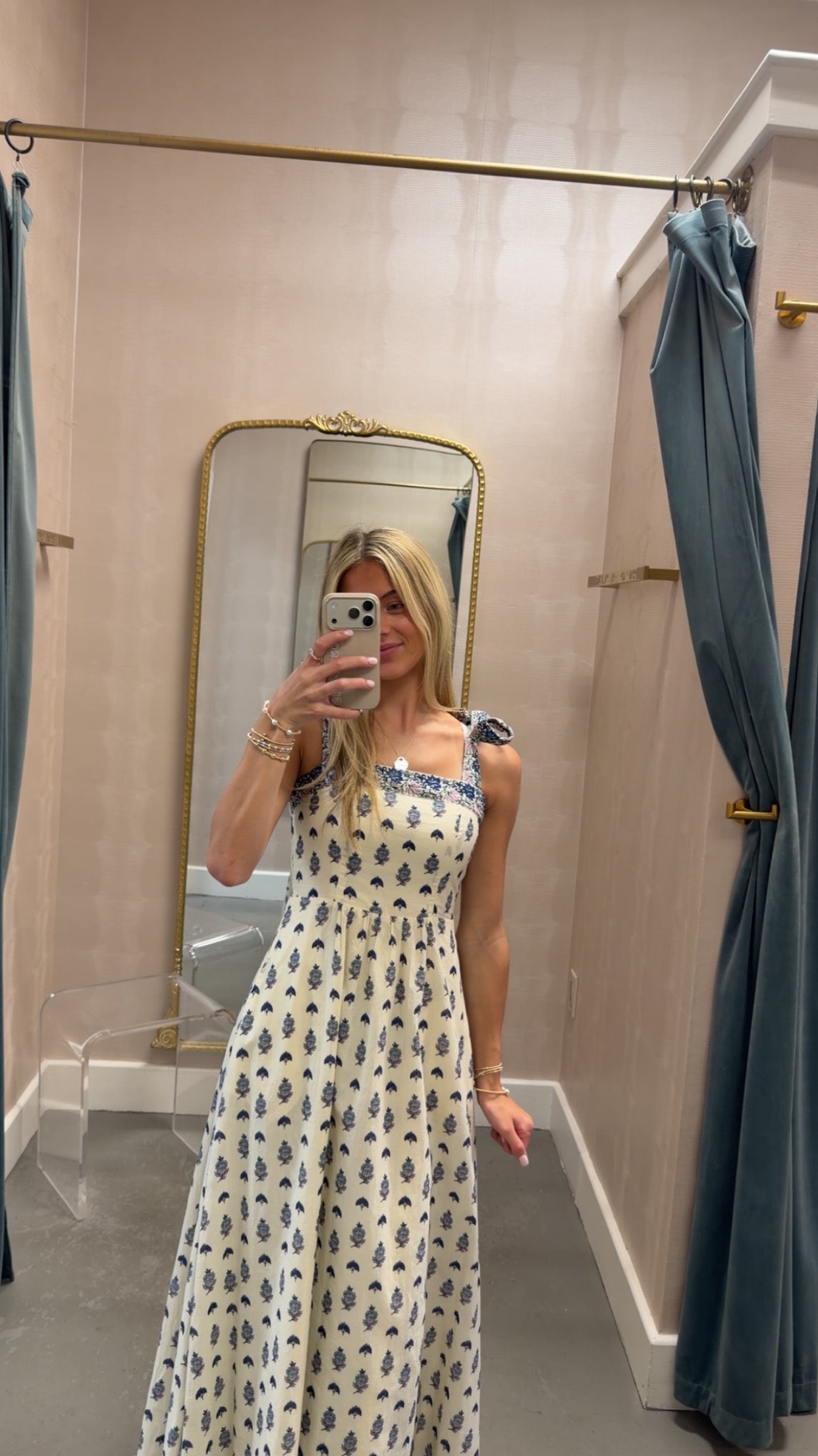 Santa Barbara Dress- Power Blue