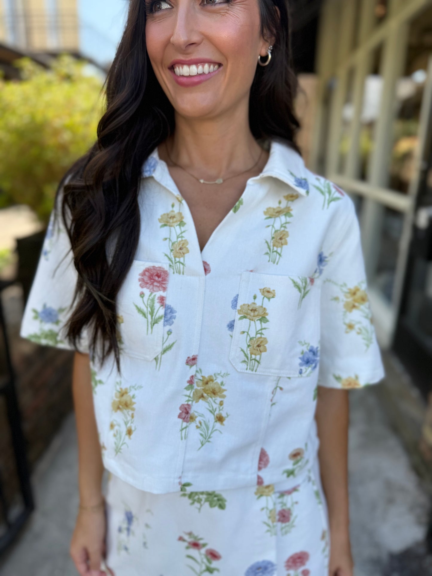 Botanical Skort- Ecru