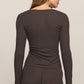 Z Supply Just Right LS Top- Cocoa Bean