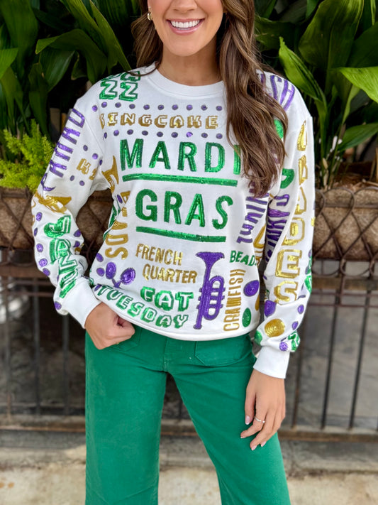 All Things Mardi Gras Sweater