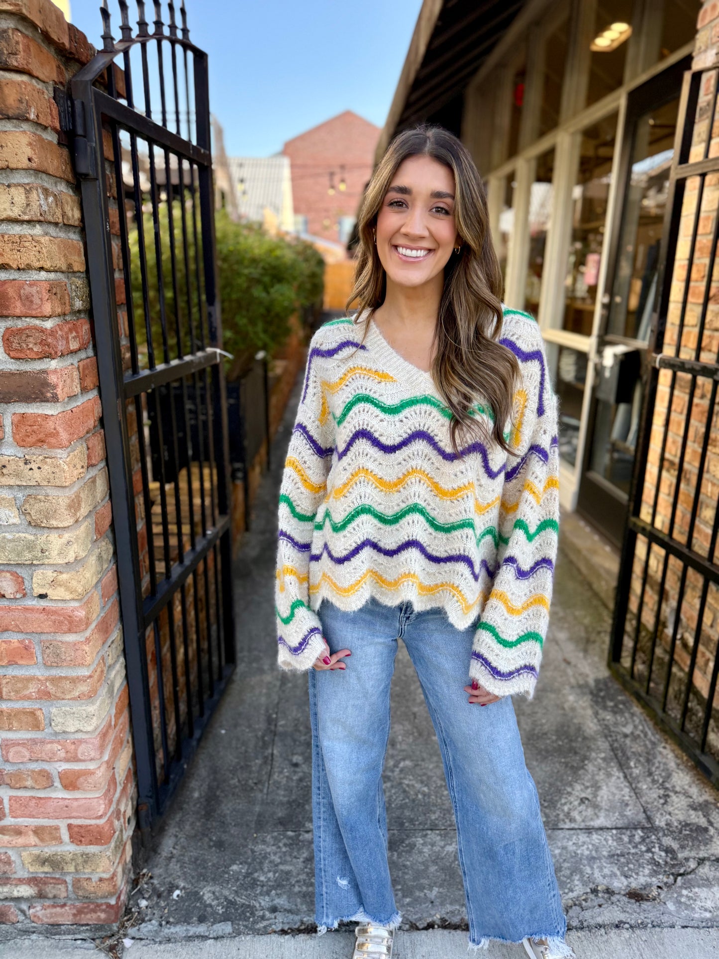Selma Wavy Stripe MG Sweater