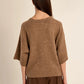 Fallow Flared Sweater Top- Camel