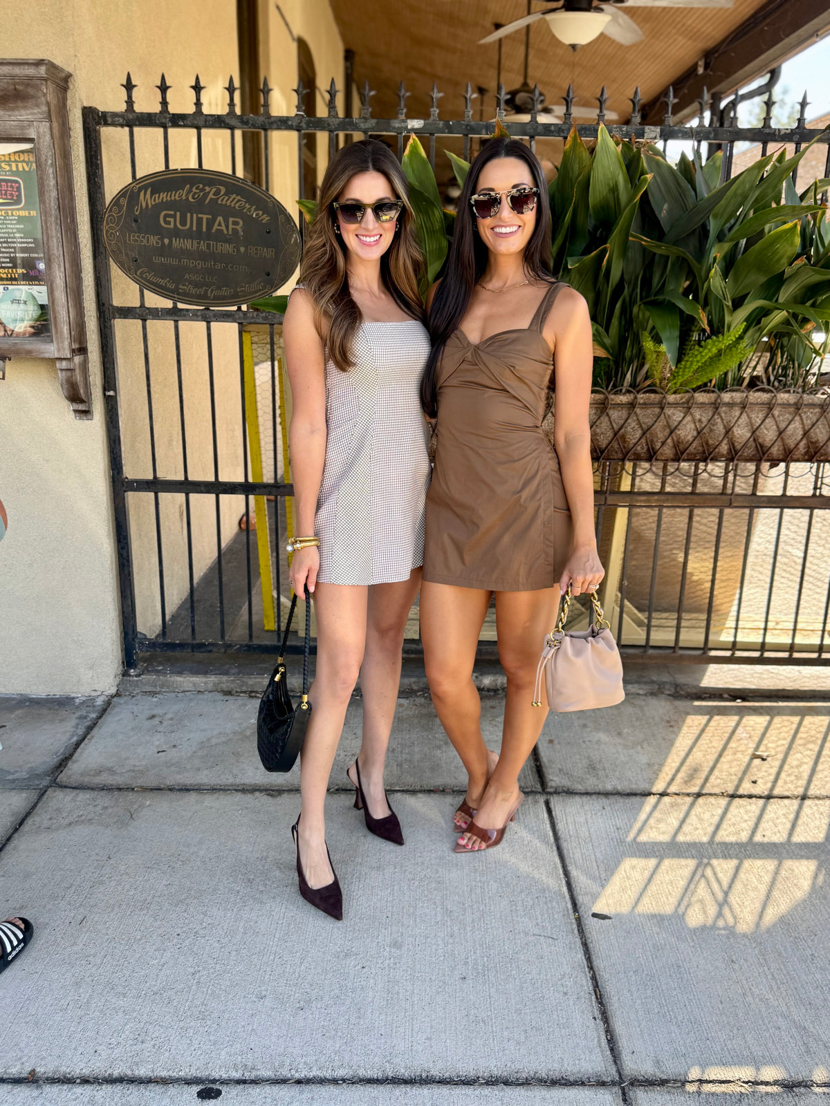 Zara Gingham Romper- Brown