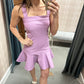 Emily Croc Pumini Mini Dress-Lilac