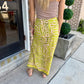 Lara Faux Wrap Skirt- Green