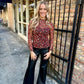 Hazy Charm Top- Red Black