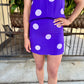 Lane Polka Dot Skirt- Purple