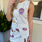 Queen LSU Scattered Logo Rhinestone Vest