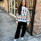 Witch Hat, Pumpkin & Cat Mockneck Sweatshirt
