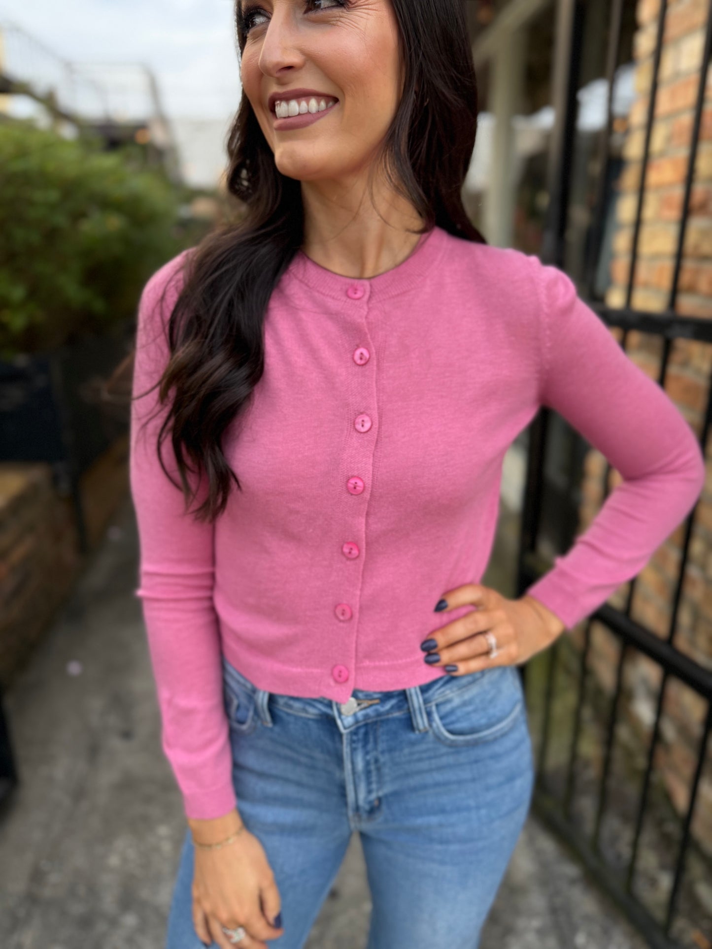 Giana Knit Cardigan- Dusty Rose