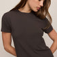 Z Supply Just Right Rib Tee- Cocoa Bean