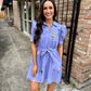 Garden Party Floral Dress- Periwinkle