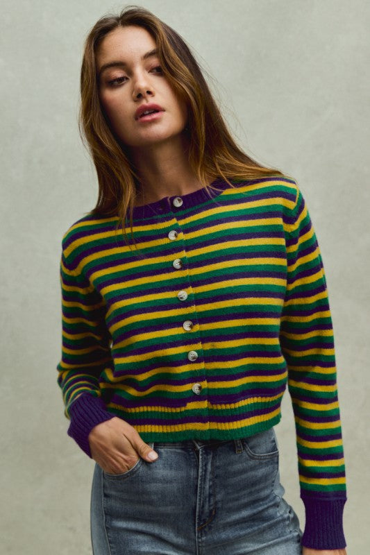St. Charles Stripe MG Cardigan