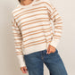 Devin Striped Sweater- Taupe