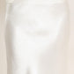 Sage Satin Maxi Skirt- Cream