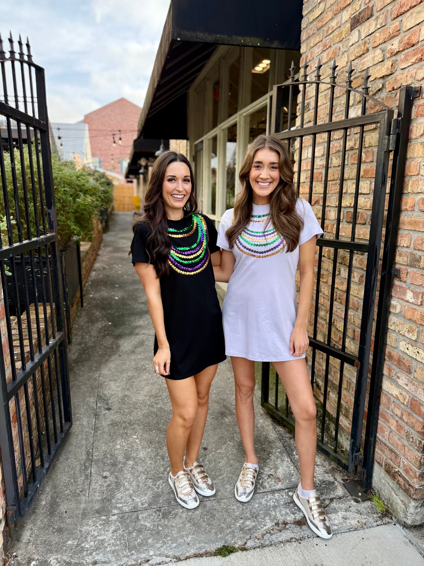 Mardi Gras Bead Dress- Lavender