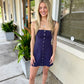 Sariah Button-front Linen Mini Dress