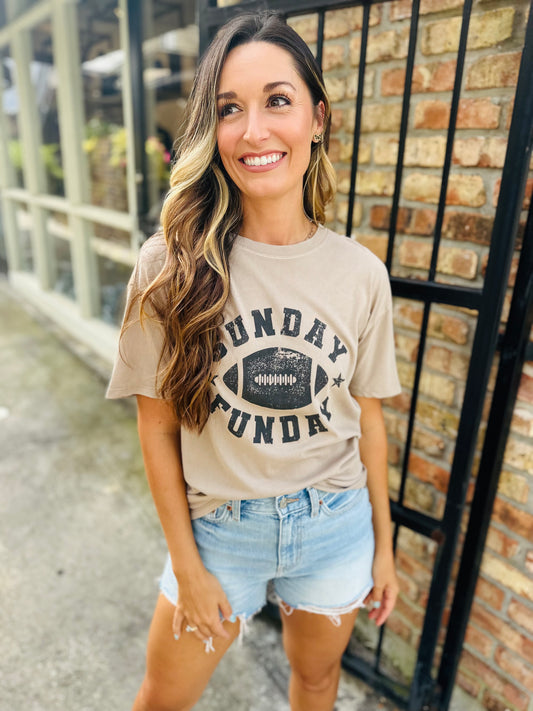 Z Supply Sunday Funday Boyfriend Tee- Latte