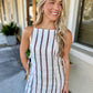 Aurelia Mini Dress- White/Brown