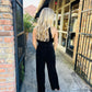 Belinda Velvet Jumpsuit- Black