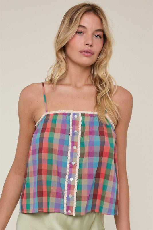 Brannon Plaid Cami Top