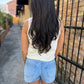 Strawberry Knit Tank- Cream