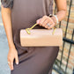 Cleo Evening Clutch- Beige