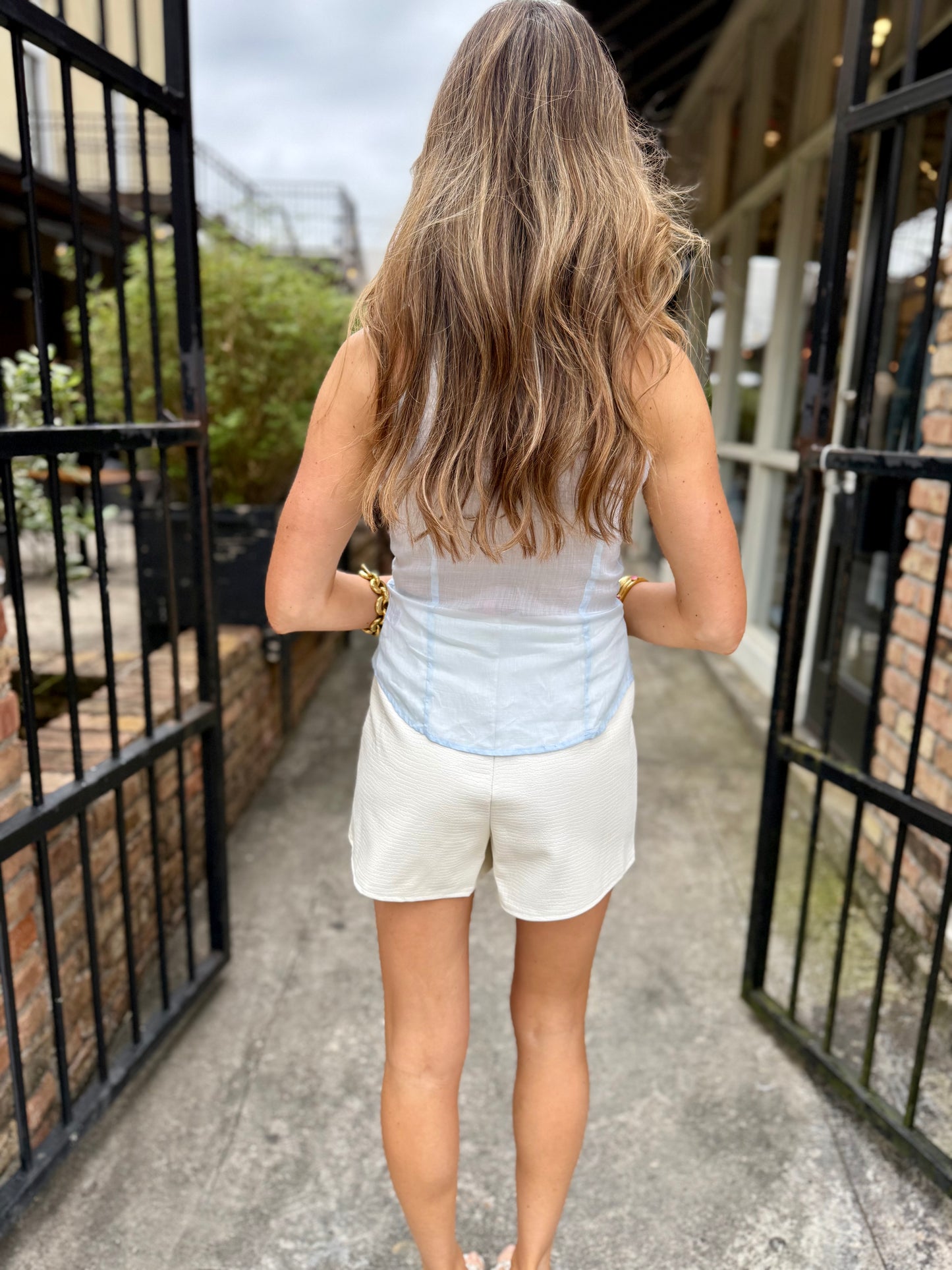 Take Care Skort- White Croc