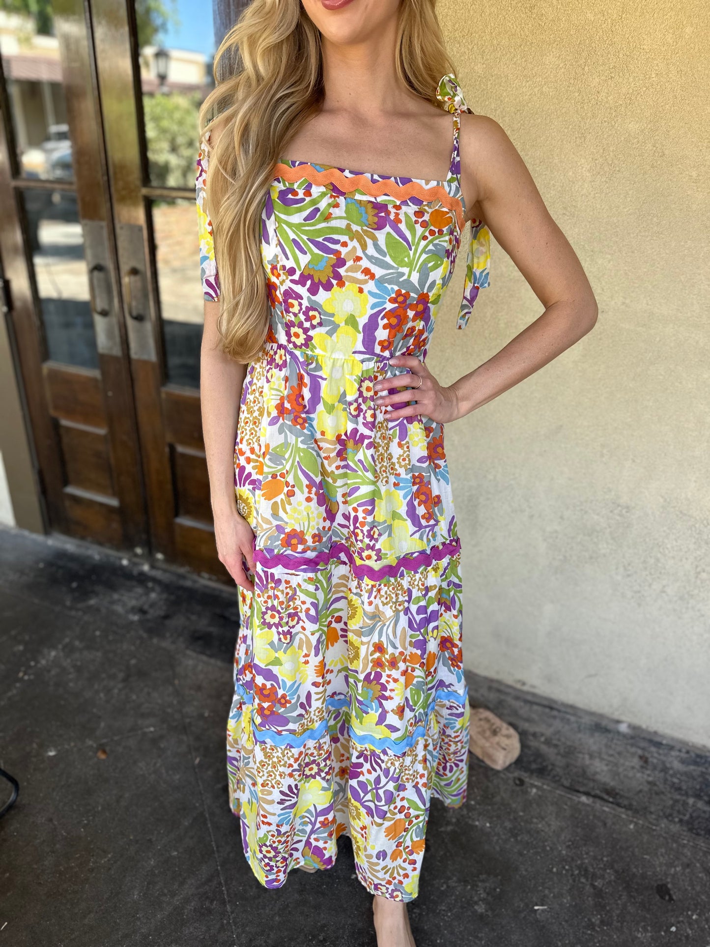 Twill Tape Maxi Dress