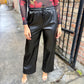 Ranch Rebel Soft Vegan Leather Pants- Black