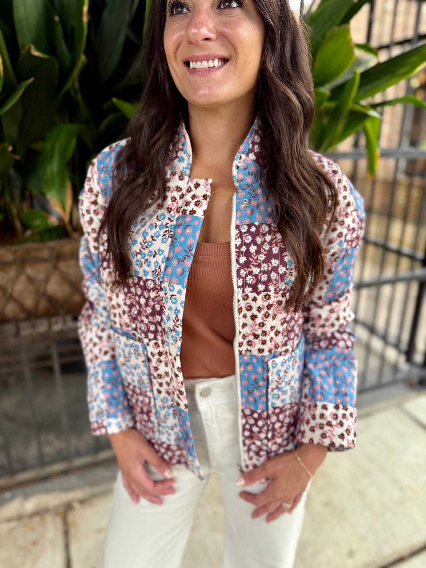 Collector Patchwork Jacket- Blue Multi