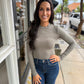 Ronan Crewneck Top- Olive