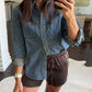 Moore Denim Top- River