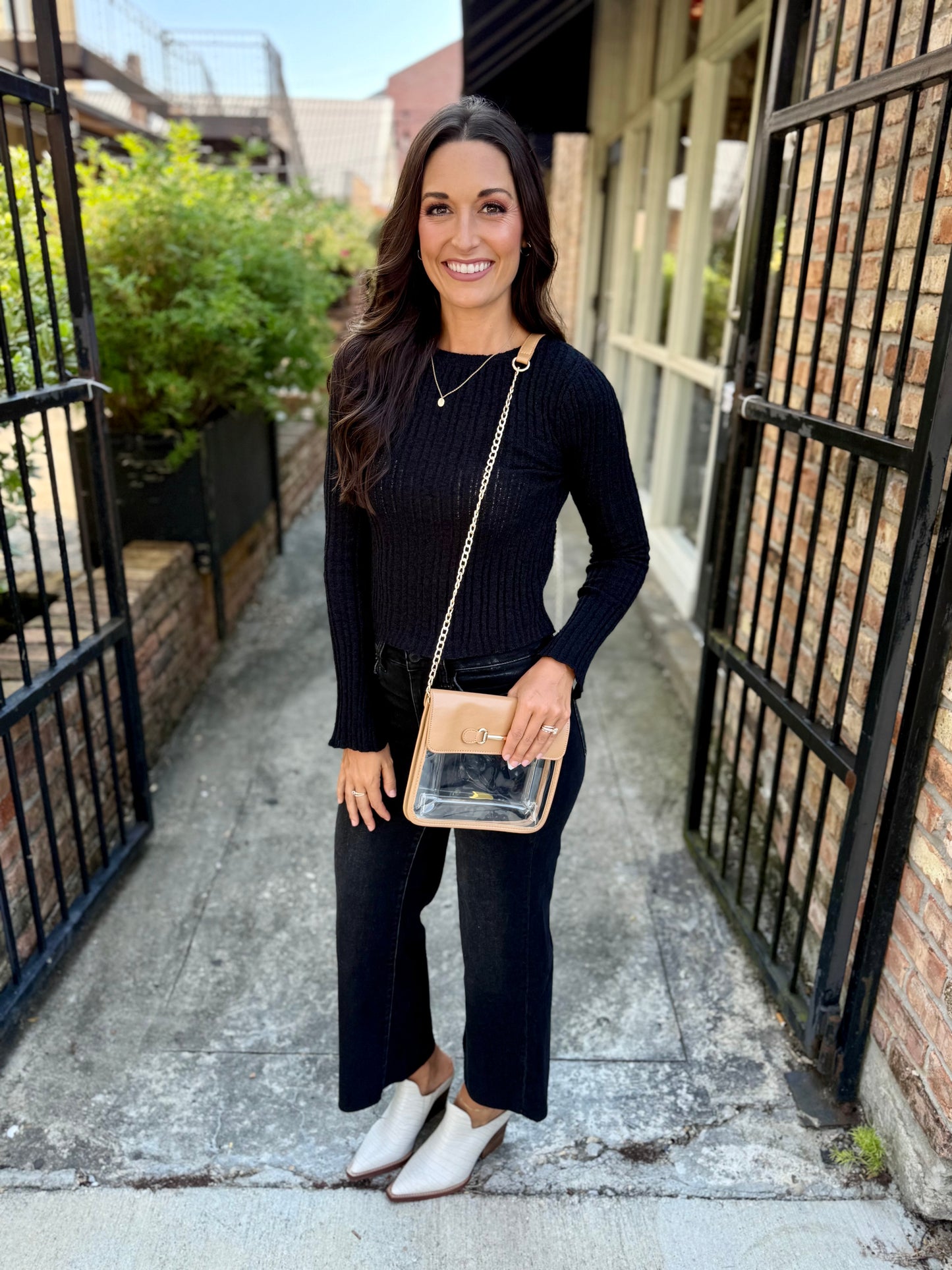 Travis Clear Stadium Bag- Beige