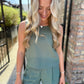 Z Supply Sloane Linen Tank- Everglade