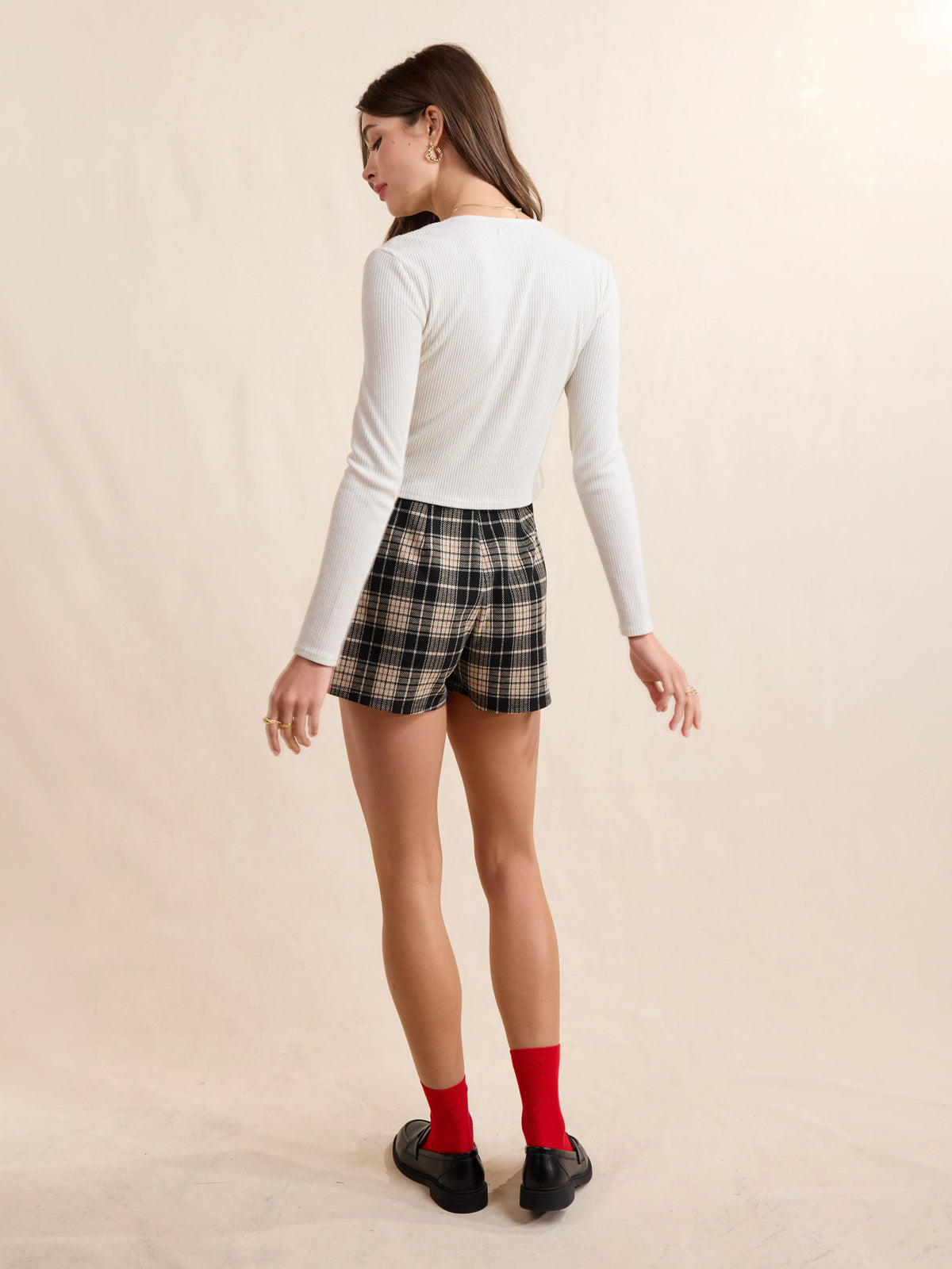 First Toast Ribbed Button Top- Ivory