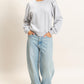 Presley Puff Sleeve Sweatshirt- Heather Gray