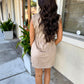 Ellie Suede Mini Dress- Sand