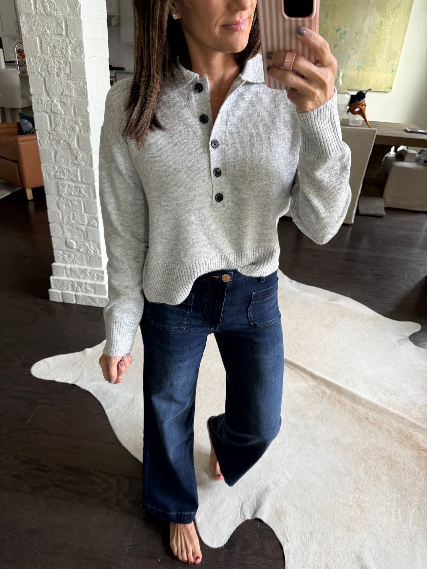 Lilia Sweater- Heather Grey