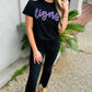 Tigers Vintage Crop Tee- Black