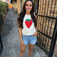 Strawberry Knit Tank- Cream