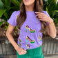 Heels Sequin Tee- Lavender