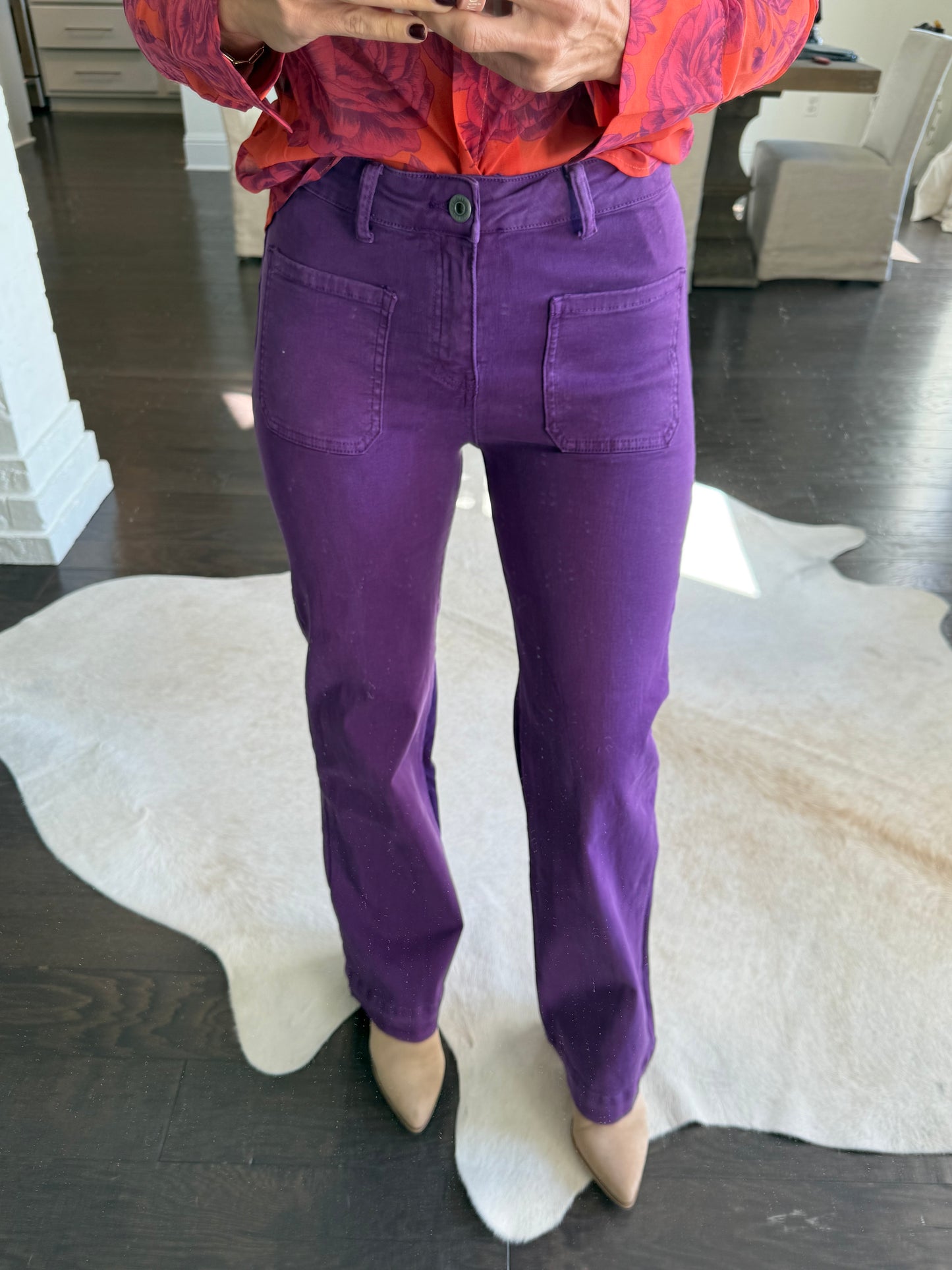 Freret Front Pocket Denim- Purple