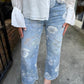 Cheryl (Floral) HR Vintage Flare Jeans
