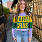 Mardi Gras Colorblock Sweater