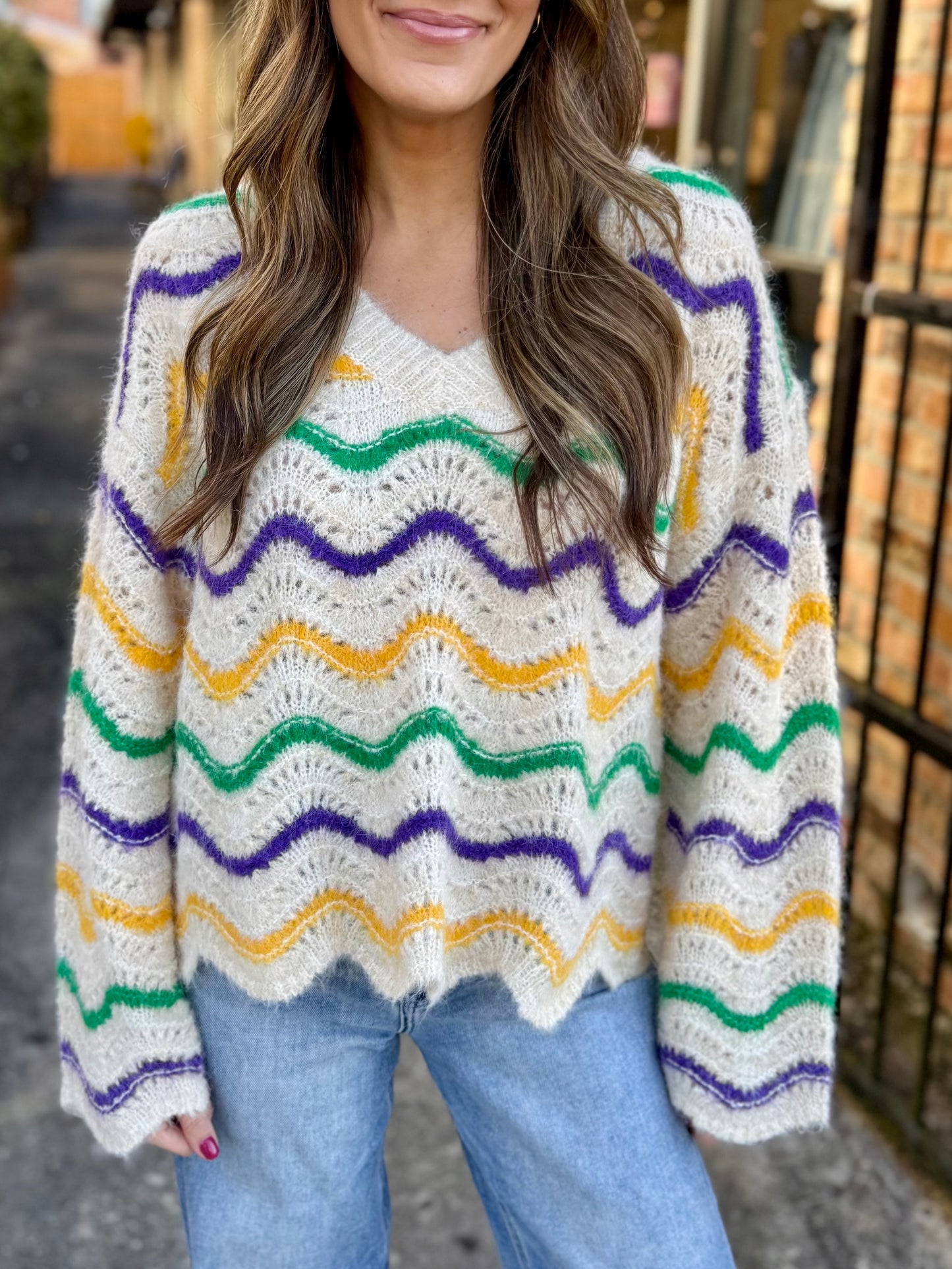 Selma Wavy Stripe MG Sweater