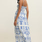 Z Supply Nadine Palm Maxi Dress- Nautical