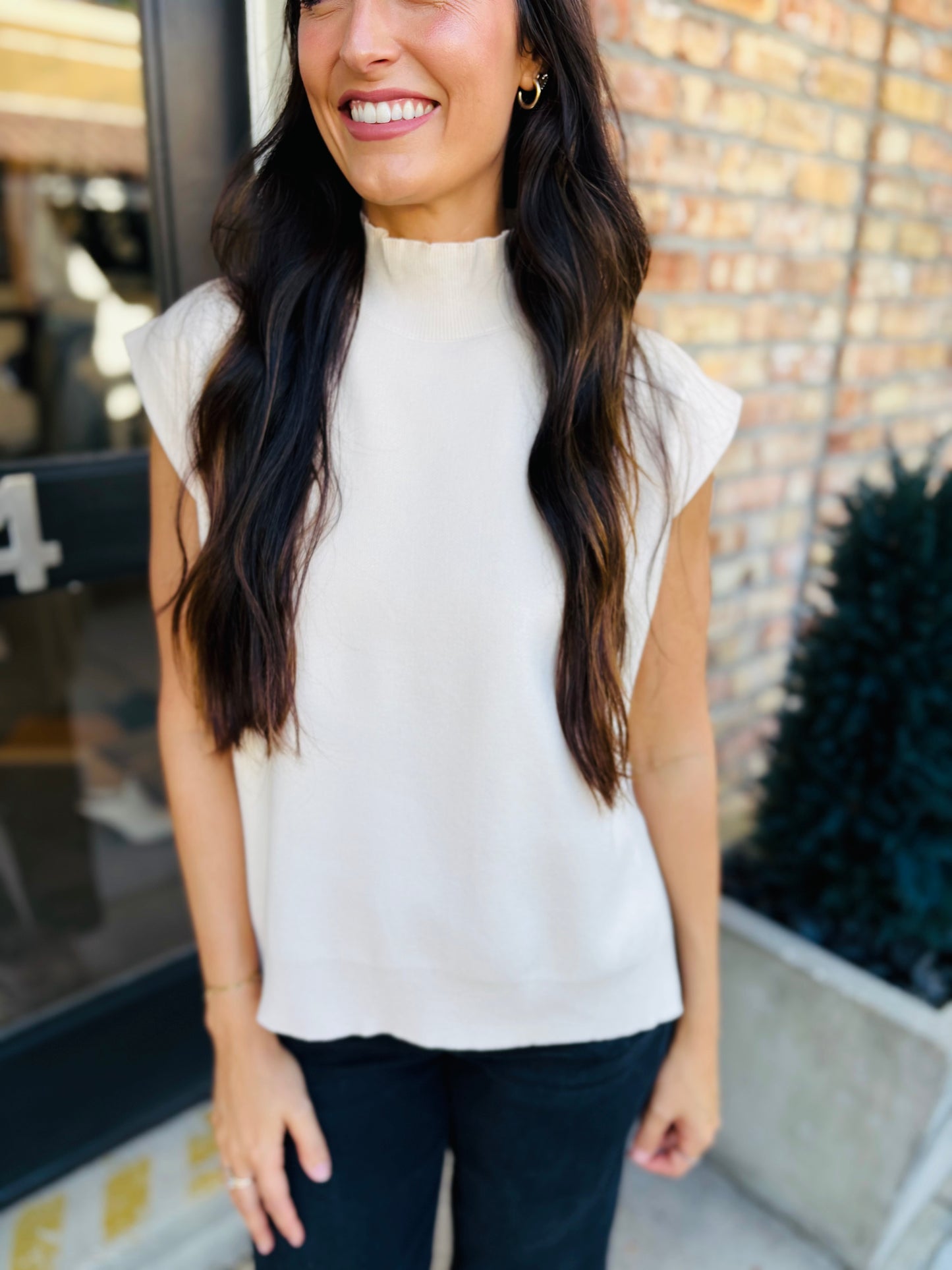 Preston Hi-Lo Muscle Top- Oatmeal