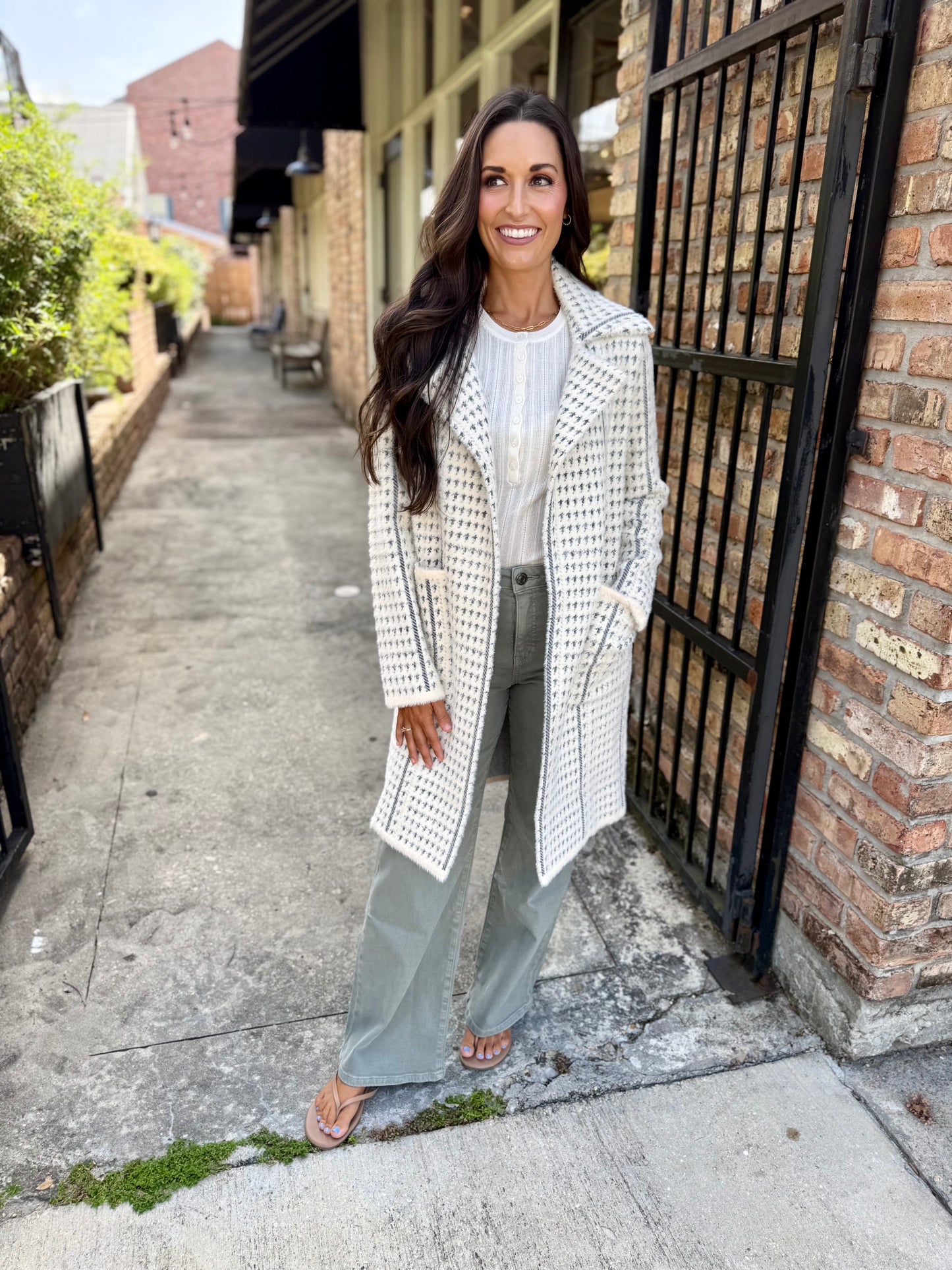 Marceau Houndstooth Coat